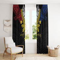 Philippines Heritage Baybayin Mix Polynesian Window Curtain LT7 - Polynesian Pride