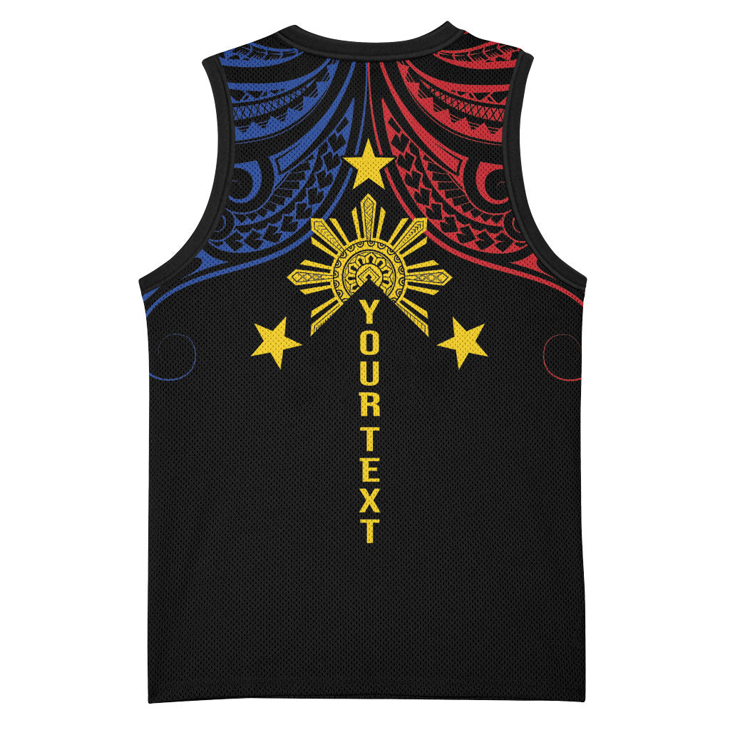 Philippines Heritage Personalized Basketball Jersey Baybayin Philipinas Sun LT7 - Polynesian Pride