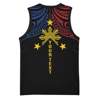 Philippines Heritage Personalized Basketball Jersey Baybayin Philipinas Sun LT7 - Polynesian Pride