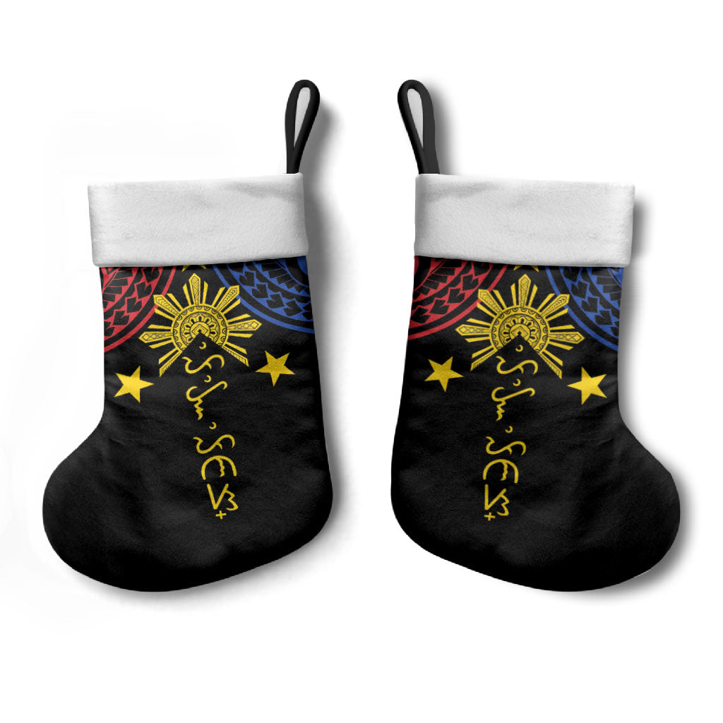 Philippines Heritage Christmas Stocking Baybayin Philipinas Sun