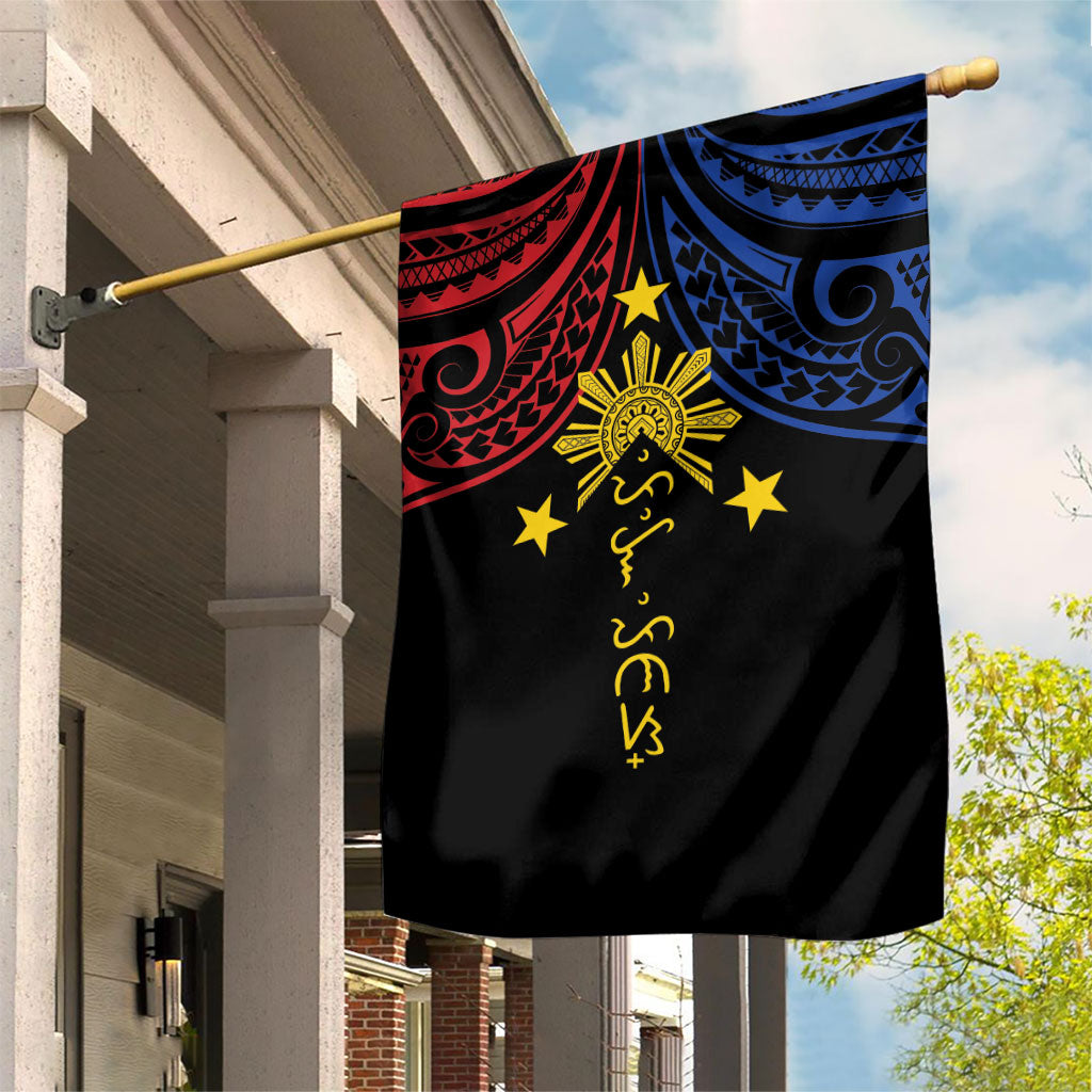 Philippines Heritage Garden Flag Baybayin Philipinas Sun LT7 House Flag Black - Polynesian Pride