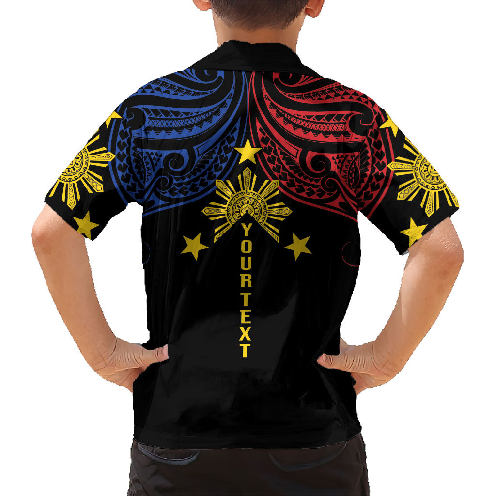 Philippines Heritage Personalized Kid Hawaiian Shirt Baybayin Philipinas Sun LT7 - Polynesian Pride