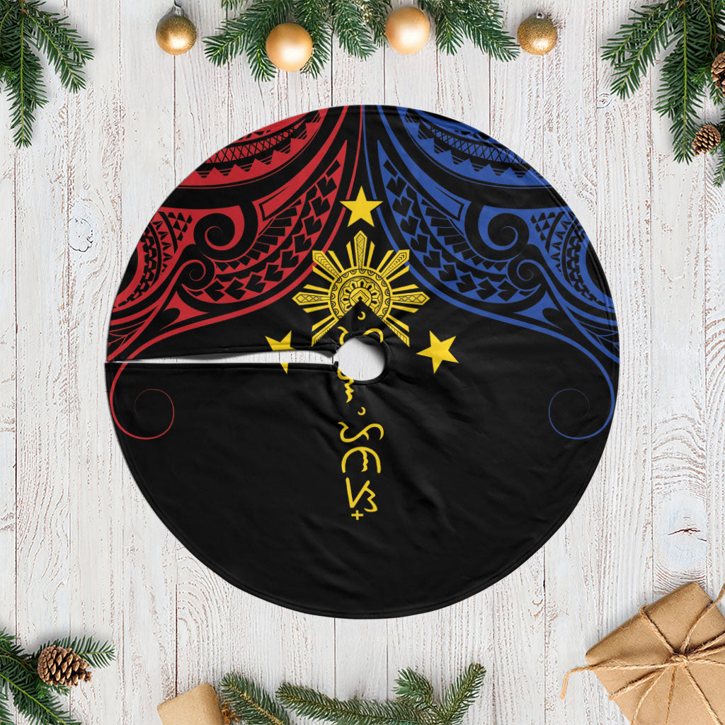 Philippines Heritage Tree Skirt Baybayin Philipinas Sun