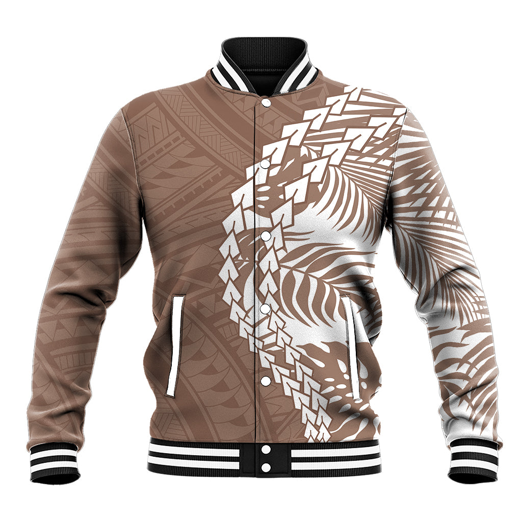 Polynesian Pride Baseball Jacket Polynesia Tribal - Tropical Brown LT7 Unisex Brown - Polynesian Pride