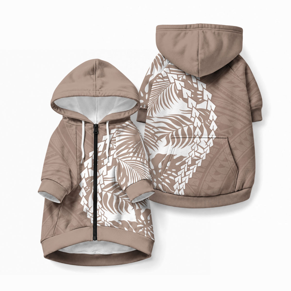 Polynesian Pride Pet Hoodie Polynesia Tribal - Tropical Brown