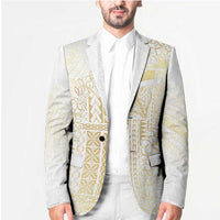Samoa Lotu Tamaiti Mamanu Siapo Blazer Golden Plumeria LT7 - Polynesian Pride