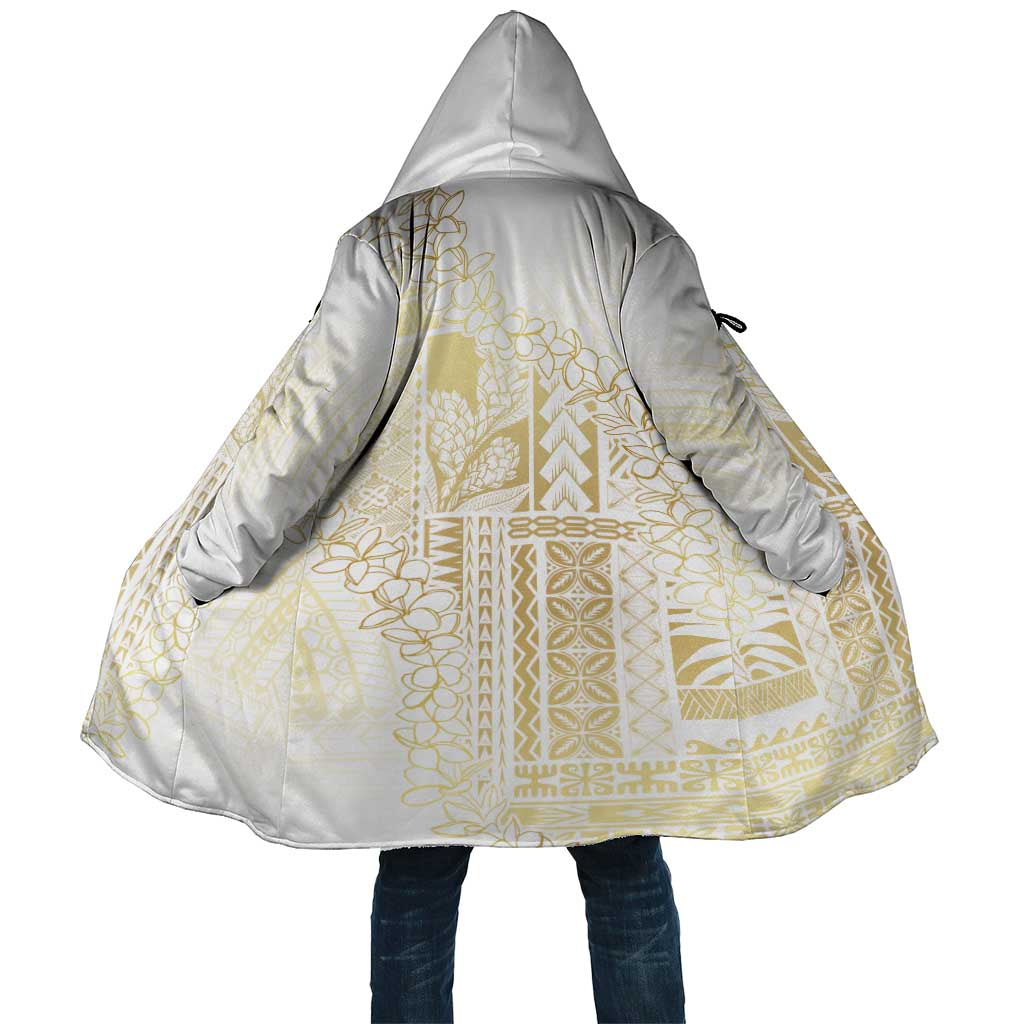 Samoa Lotu Tamaiti Mamanu Siapo Cloak Golden Plumeria LT7 Unisex Gold - Polynesian Pride