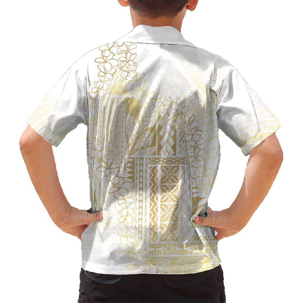 Samoa Lotu Tamaiti Mamanu Siapo Hawaiian Shirt Golden Plumeria LT7 - Polynesian Pride