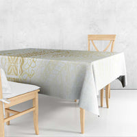 Samoa Lotu Tamaiti Mamanu Siapo Tablecloth Golden Plumeria LT7 - Polynesian Pride