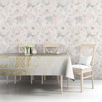 Samoa Lotu Tamaiti Mamanu Siapo Tablecloth Golden Plumeria LT7 - Polynesian Pride