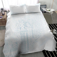 Samoa Lotu Tamaiti Mamanu Siapo Bedding Set Off White Plumeria LT7 - Polynesian Pride