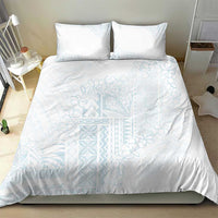 Samoa Lotu Tamaiti Mamanu Siapo Bedding Set Off White Plumeria LT7 - Polynesian Pride