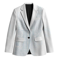 Samoa Lotu Tamaiti Mamanu Siapo Blazer Off White Plumeria LT7 Unisex Baby Blue - Polynesian Pride