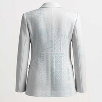 Samoa Lotu Tamaiti Mamanu Siapo Blazer Off White Plumeria LT7 - Polynesian Pride