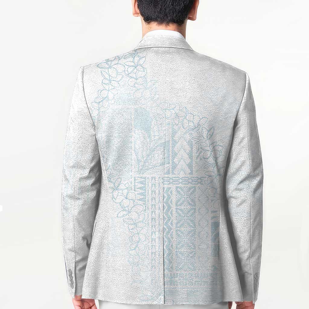 Samoa Lotu Tamaiti Mamanu Siapo Blazer Off White Plumeria LT7 - Polynesian Pride