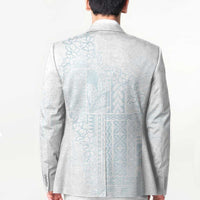 Samoa Lotu Tamaiti Mamanu Siapo Blazer Off White Plumeria LT7 - Polynesian Pride