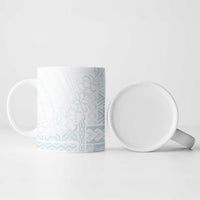 Samoa Lotu Tamaiti Mamanu Siapo Ceramic Mug Off White Plumeria LT7 - Polynesian Pride