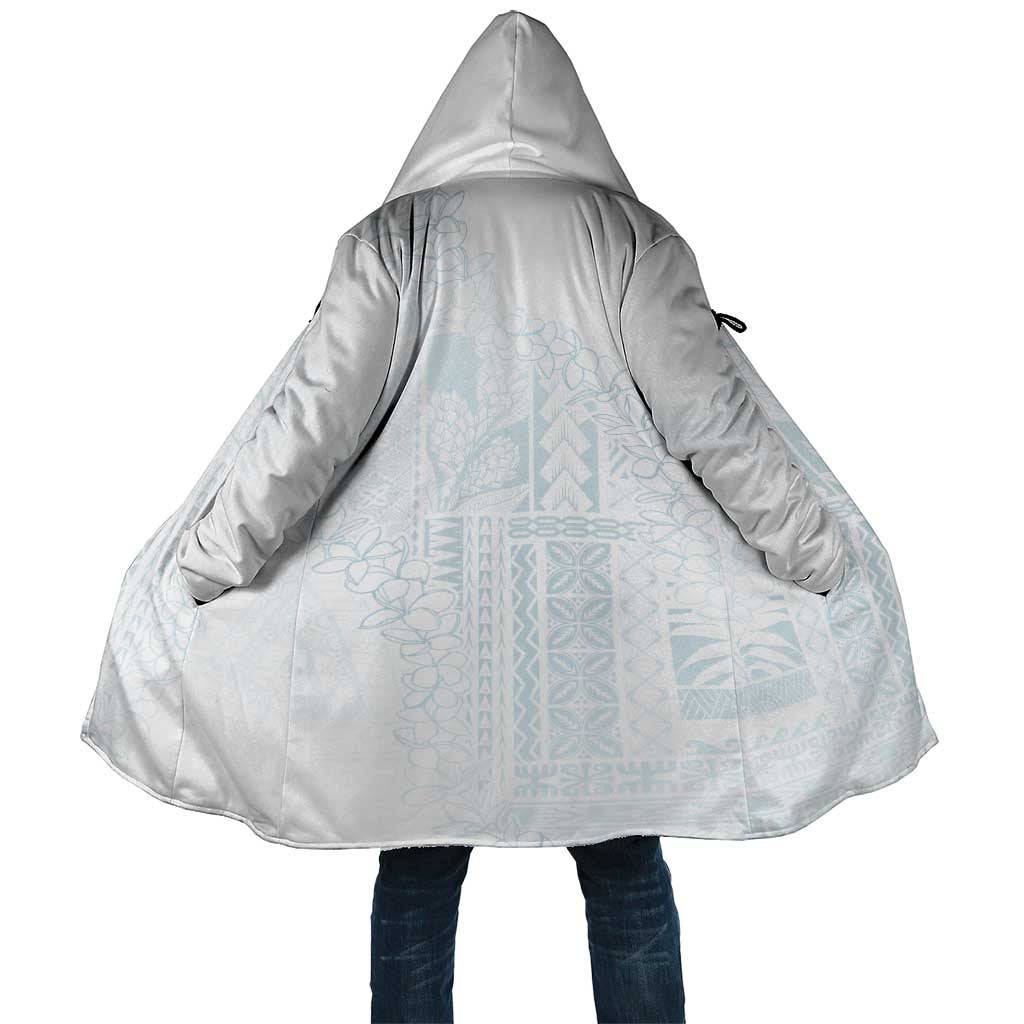 Samoa Lotu Tamaiti Mamanu Siapo Cloak Off White Plumeria LT7 Unisex Baby Blue - Polynesian Pride
