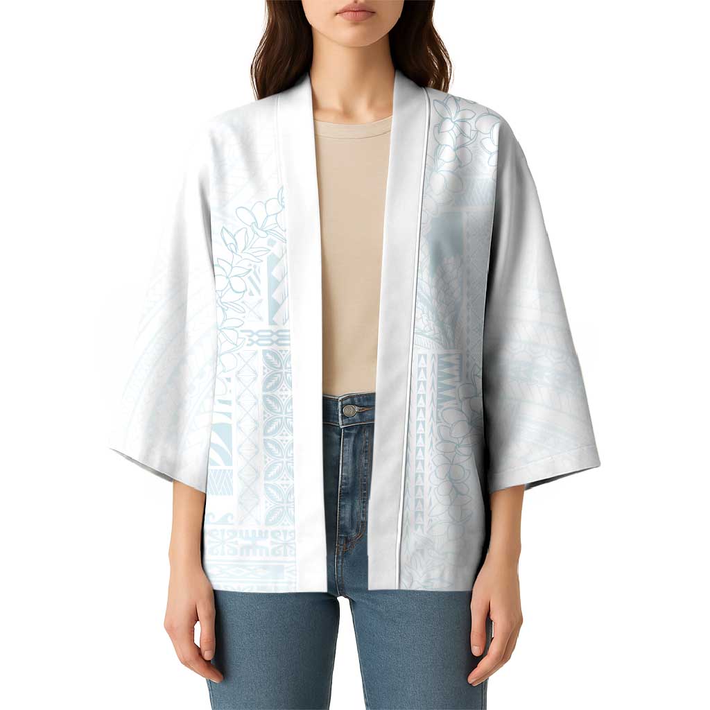 Samoa Lotu Tamaiti Mamanu Siapo Kimono Off White Plumeria LT7 - Polynesian Pride