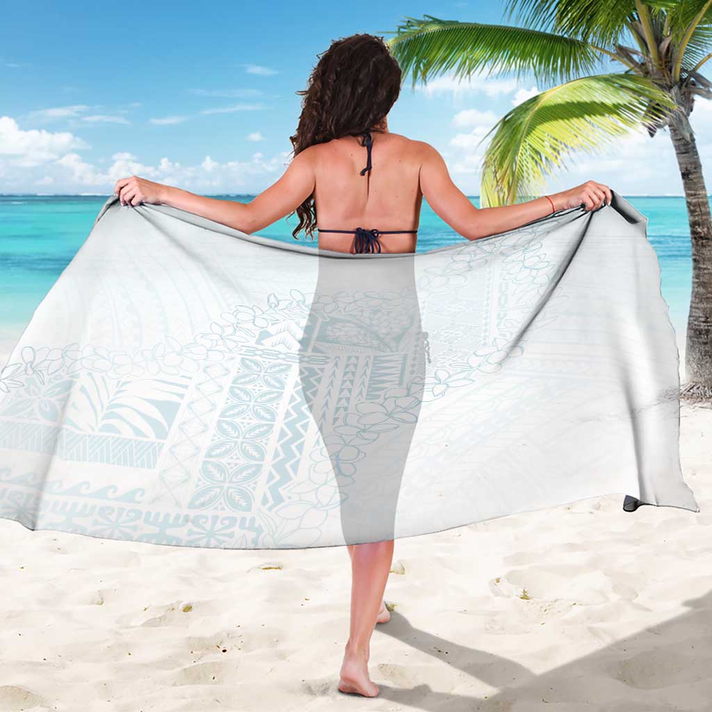 Samoa Lotu Tamaiti Mamanu Siapo Sarong Off White Plumeria LT7 - Polynesian Pride