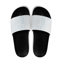 Samoa Lotu Tamaiti Mamanu Siapo Slide Sandals Off White Plumeria LT7 Baby Blue - Polynesian Pride
