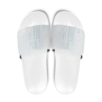 Samoa Lotu Tamaiti Mamanu Siapo Slide Sandals Off White Plumeria LT7 Baby Blue - Polynesian Pride