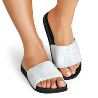 Samoa Lotu Tamaiti Mamanu Siapo Slide Sandals Off White Plumeria LT7 - Polynesian Pride