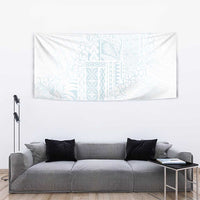 Samoa Lotu Tamaiti Mamanu Siapo Tapestry Off White Plumeria LT7 - Polynesian Pride