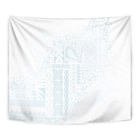 Samoa Lotu Tamaiti Mamanu Siapo Tapestry Off White Plumeria LT7 - Polynesian Pride