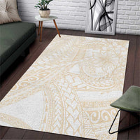 Samoa Lotu Tamaiti Ivory Area Rug Teuila Tatau LT7 Ivory - Polynesian Pride