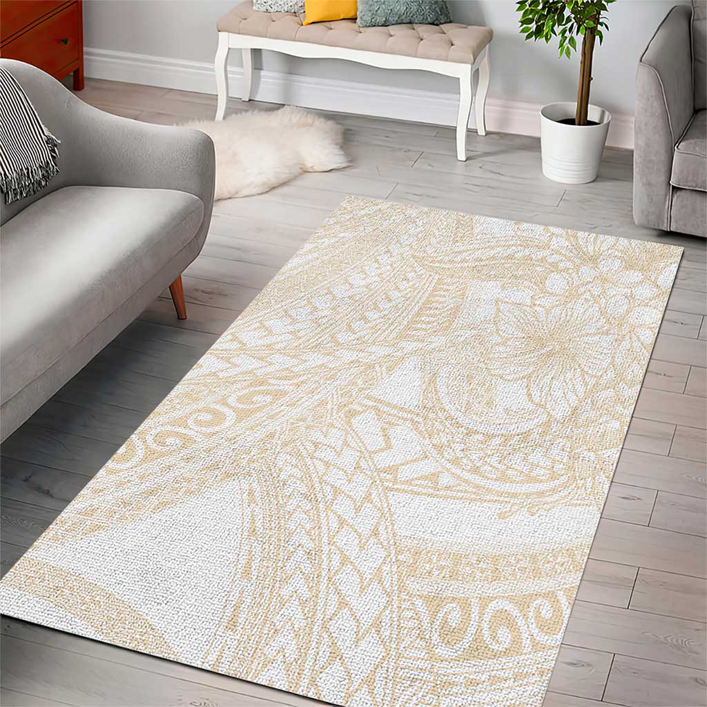 Samoa Lotu Tamaiti Ivory Area Rug Teuila Tatau LT7 - Polynesian Pride