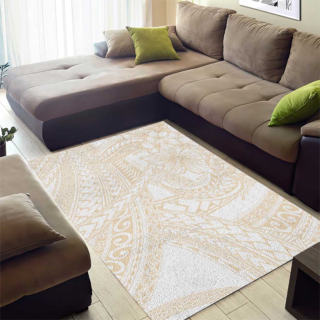 Samoa Lotu Tamaiti Ivory Area Rug Teuila Tatau LT7 - Polynesian Pride