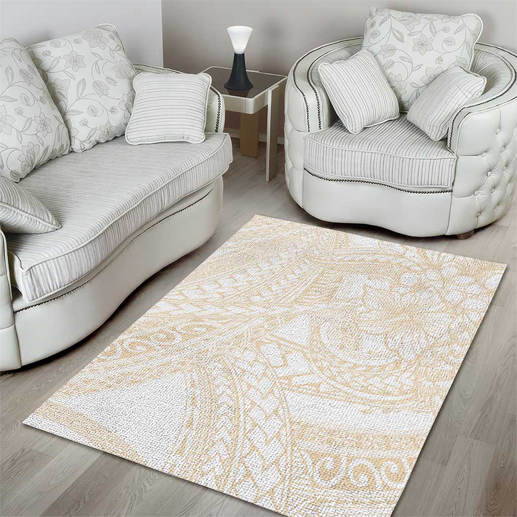 Samoa Lotu Tamaiti Ivory Area Rug Teuila Tatau LT7 - Polynesian Pride