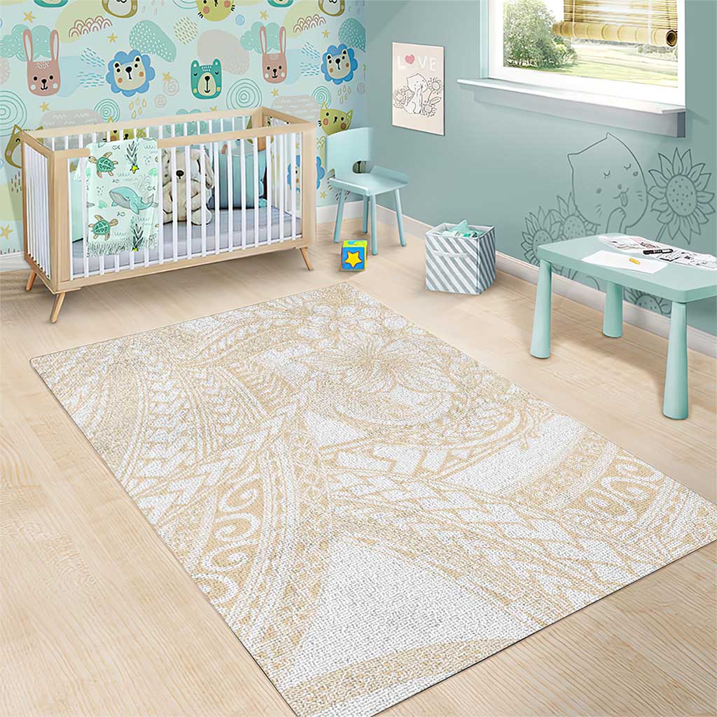 Samoa Lotu Tamaiti Ivory Area Rug Teuila Tatau LT7 - Polynesian Pride