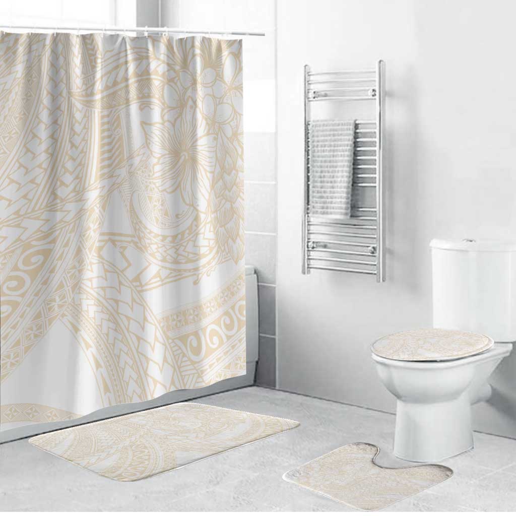 Samoa Lotu Tamaiti Ivory Bathroom Set Teuila Tatau LT7 Bathroom Set (4 pcs) Ivory - Polynesian Pride