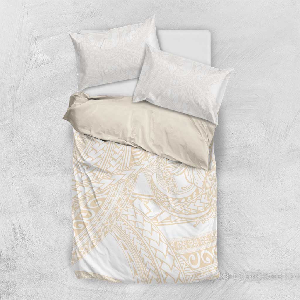 Samoa Lotu Tamaiti Ivory Bedding Set Teuila Tatau LT7 US Twin 172cm x 218cm Ivory - Polynesian Pride