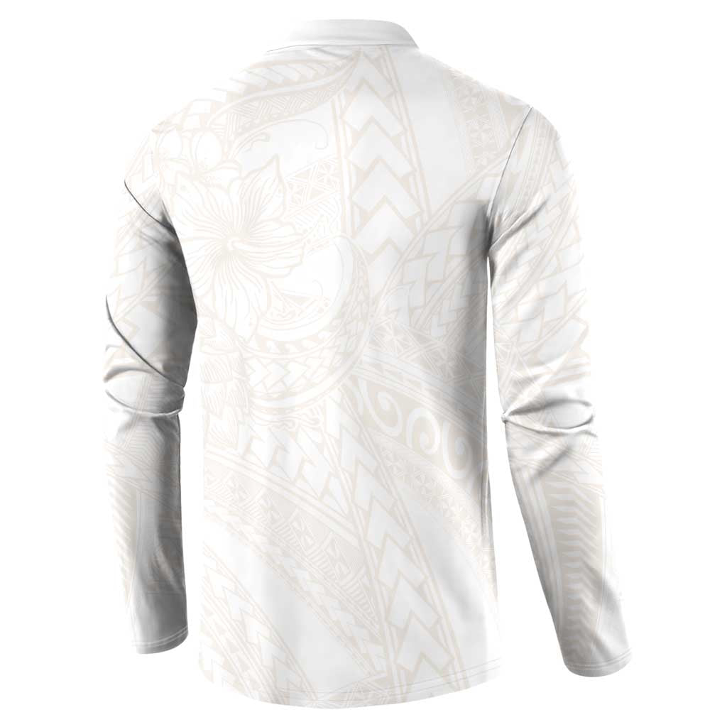 Samoa Lotu Tamaiti Ivory Button Sweatshirt Teuila Tatau LT7 - Polynesian Pride