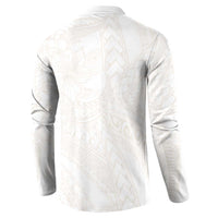 Samoa Lotu Tamaiti Ivory Button Sweatshirt Teuila Tatau LT7 - Polynesian Pride