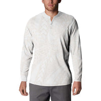Samoa Lotu Tamaiti Ivory Button Sweatshirt Teuila Tatau LT7 - Polynesian Pride