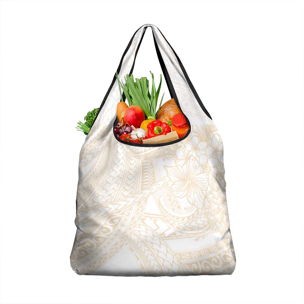 Samoa Lotu Tamaiti Ivory Grocery Bag Teuila Tatau LT7 1-pack One Size Ivory - Polynesian Pride