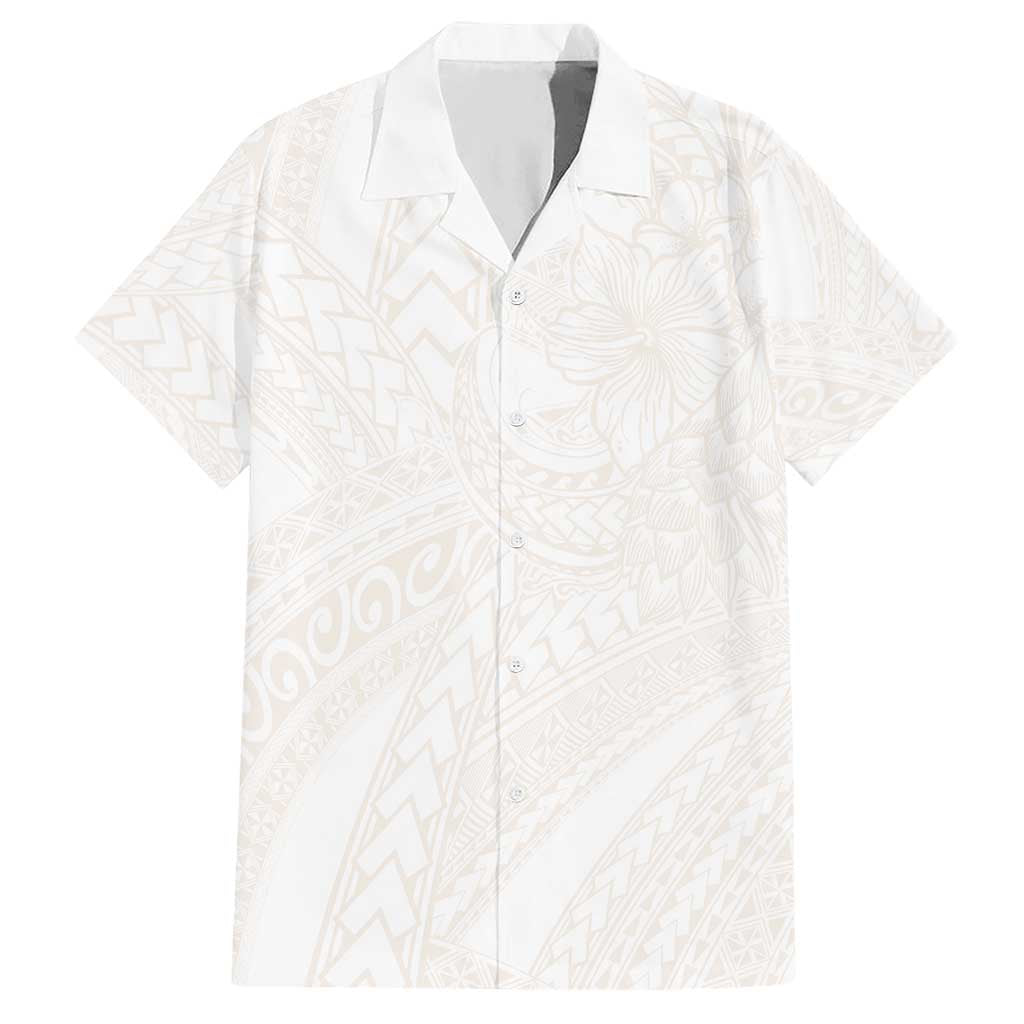 Samoa Lotu Tamaiti Ivory Hawaiian Shirt Teuila Tatau LT7 Ivory - Polynesian Pride