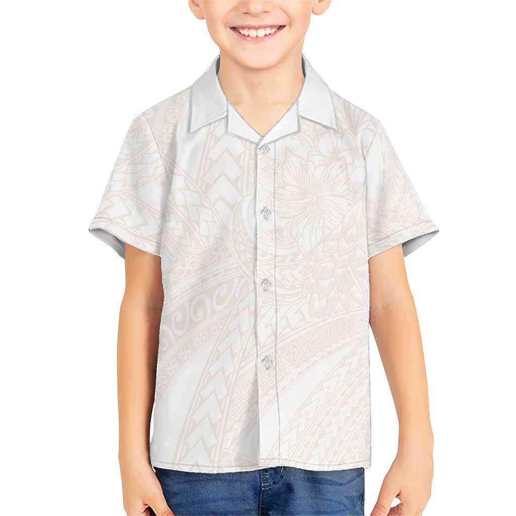 Samoa Lotu Tamaiti Ivory Kid Hawaiian Shirt Teuila Tatau LT7 Kid Ivory - Polynesian Pride