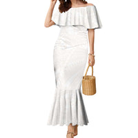 Samoa Lotu Tamaiti Ivory Mermaid Dress Teuila Tatau LT7 Women Ivory - Polynesian Pride