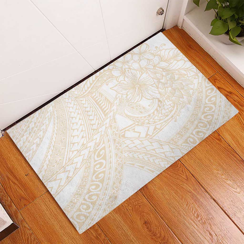 Samoa Lotu Tamaiti Ivory Rubber Doormat Teuila Tatau LT7 - Polynesian Pride