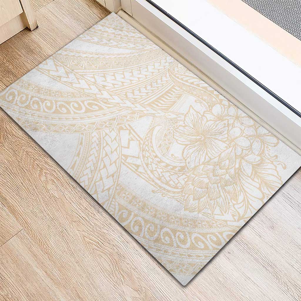 Samoa Lotu Tamaiti Ivory Rubber Doormat Teuila Tatau LT7 - Polynesian Pride