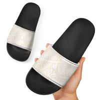 Samoa Lotu Tamaiti Ivory Slide Sandals Teuila Tatau LT7 - Polynesian Pride