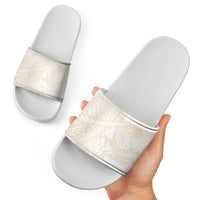 Samoa Lotu Tamaiti Ivory Slide Sandals Teuila Tatau LT7 - Polynesian Pride
