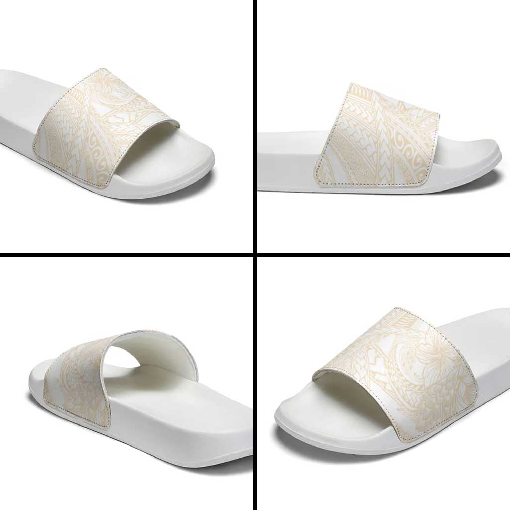 Samoa Lotu Tamaiti Ivory Slide Sandals Teuila Tatau LT7 - Polynesian Pride
