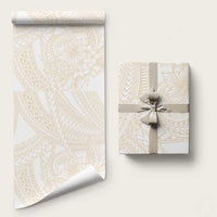 Samoa Lotu Tamaiti Ivory Wrapping Paper Teuila Tatau LT7 58" × 23" Ivory - Polynesian Pride