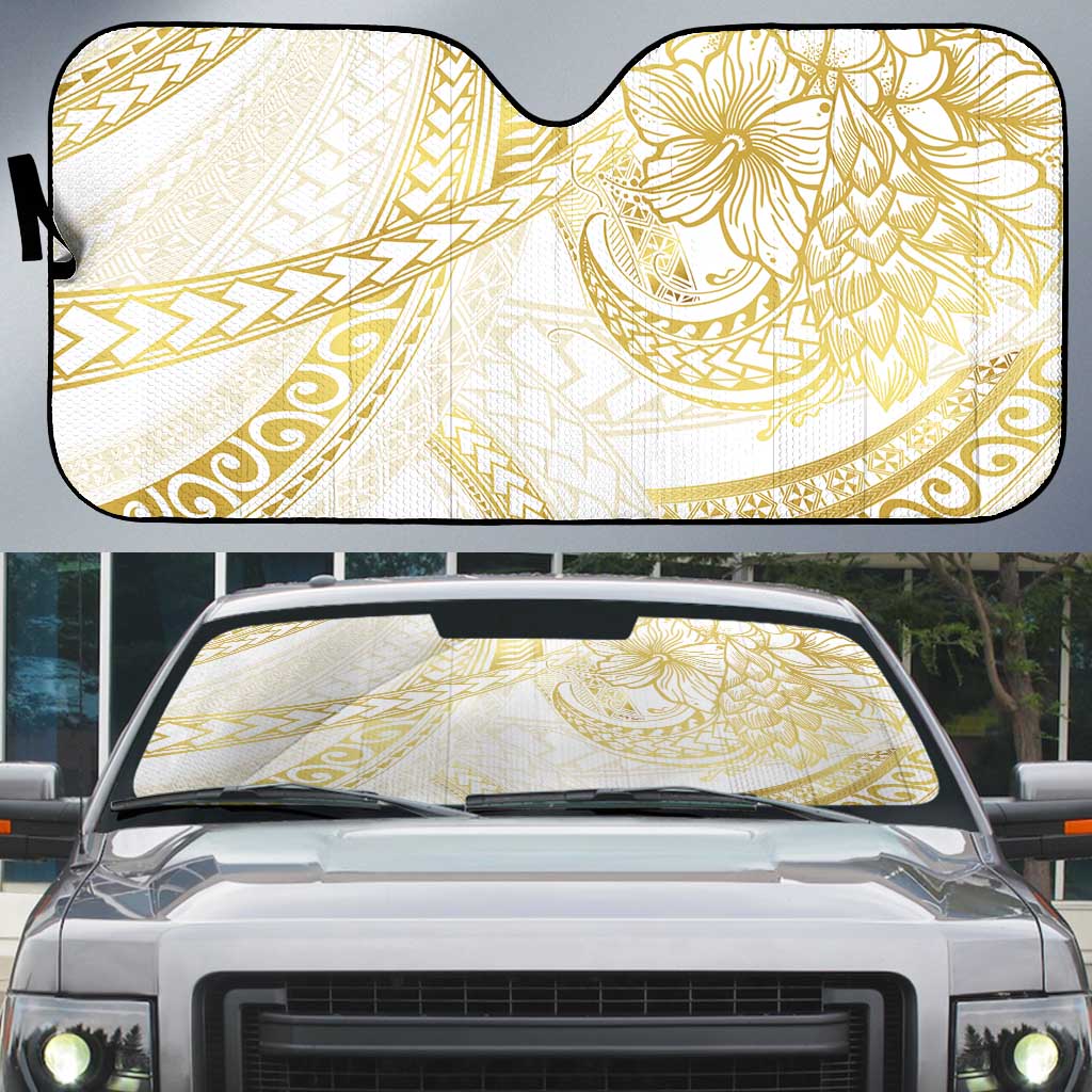 Samoa Lotu Tamaiti Gold Auto Sun Shade Teuila Tatau LT7 Gold - Polynesian Pride